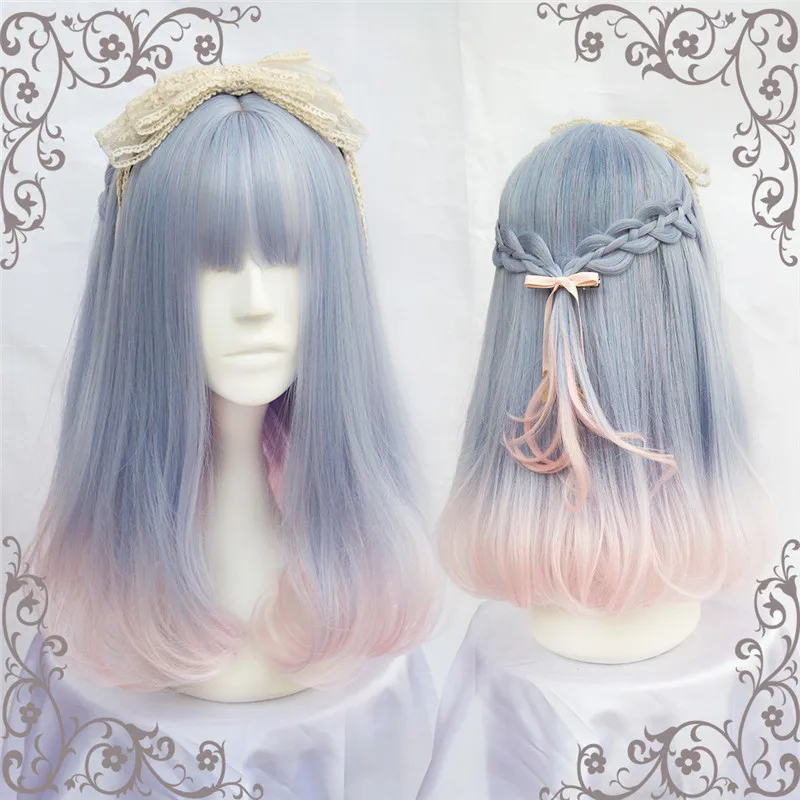 Harajuku Lolita Sweet Daily Wig Gradient Girl Curly Wigs Cosplay Princess Synthetic Hair Mixed Color Long Wavy Party Wig
Harajuku Lolita Sweet Daily Wig Gradient Girl Curly Wigs Cosplay Princess Synthetic Hair Mixed Color Long Wavy Party Wig