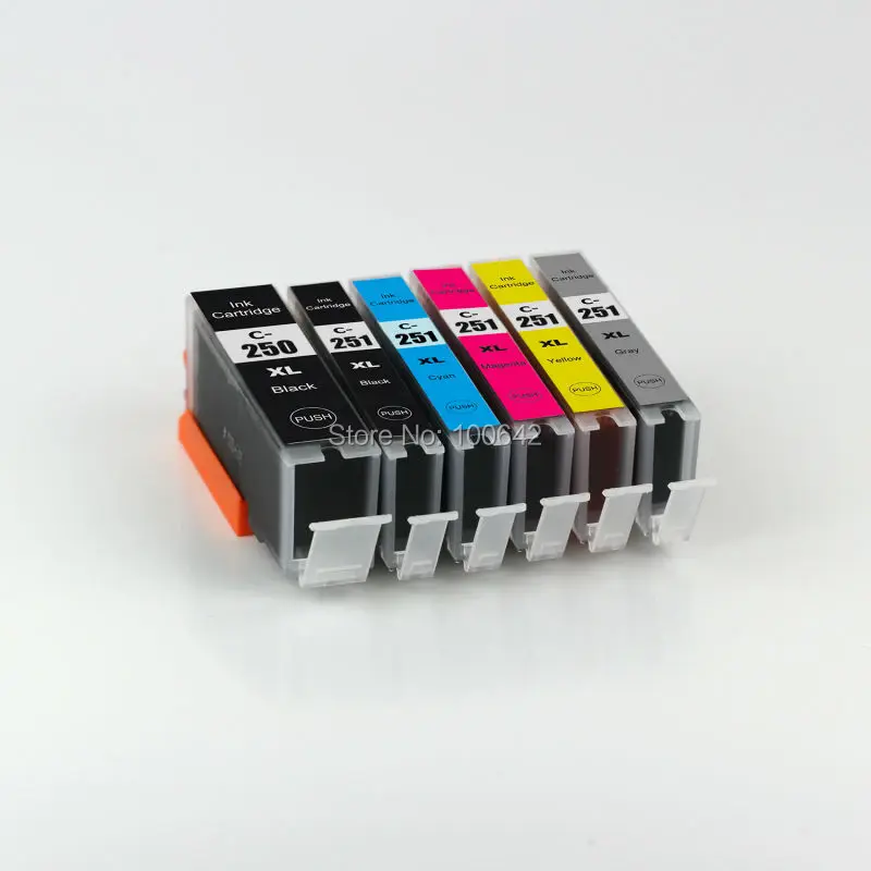 YOTAT 6pcs Compatible ink cartridge PGI-250XL PGI-250 CLI-251 for Canon PIXMA MG6320 printer
YOTAT 6pcs Compatible ink cartridge PGI-250XL PGI-250 CLI-251 for Canon PIXMA MG6320 printer