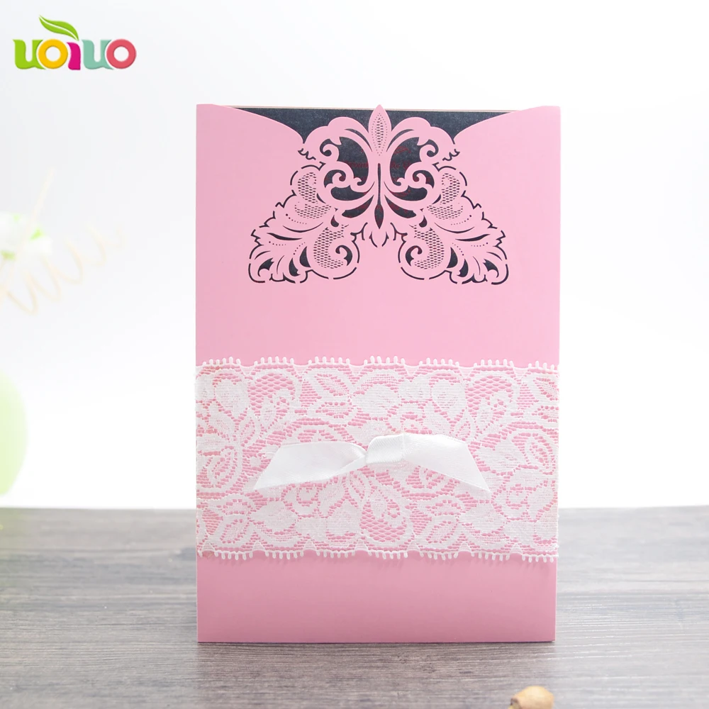 50pcs pink pocket Laser cut wedding invitation cards ,marriage floral birthday Anniversary invitations card party Kits
50pcs pink pocket Laser cut wedding invitation cards ,marriage floral birthday Anniversary invitations card party Kits
