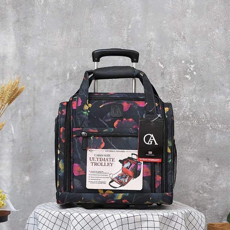 New Fashion Luggage Metal Trolley Travel Bags Women&girls Flower Suitcase on Wheels Valise Bagages 16 inch carry on Handbag
New Fashion Luggage Metal Trolley Travel Bags Women&girls Flower Suitcase on Wheels Valise Bagages 16 inch carry on Handbag