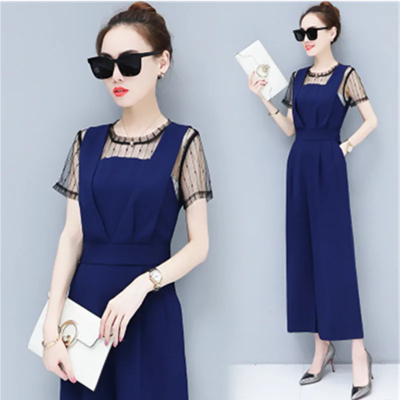 Spring Summer New Elegant jumpsuit high waist chiffon fashion casual nine points jumpsuit wide leg pants suit Women's jumpsuit
Spring Summer New Elegant jumpsuit high waist chiffon fashion casual nine points jumpsuit wide leg pants suit Women's jumpsuit