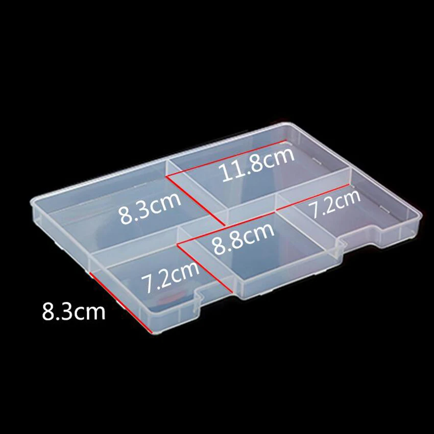 1PC New 1+5 Slots Cells Portable Jewelry Tool Box Container Electronic Parts Screw Beads toy book clothes Component Storage Box
1PC New 1+5 Slots Cells Portable Jewelry Tool Box Container Electronic Parts Screw Beads toy book clothes Component Storage Box