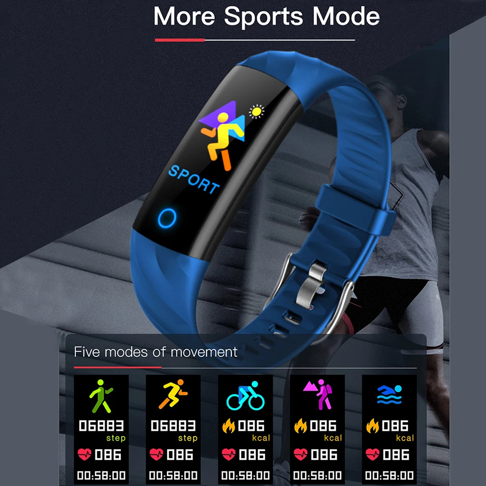 IP68 Waterproof Smart Bracelet Pedometer Heart Rate Monitor Blood Oxygen Fitness Tracker Smart Wristband Multi Sport Smart Band
IP68 Waterproof Smart Bracelet Pedometer Heart Rate Monitor Blood Oxygen Fitness Tracker Smart Wristband Multi Sport Smart Band