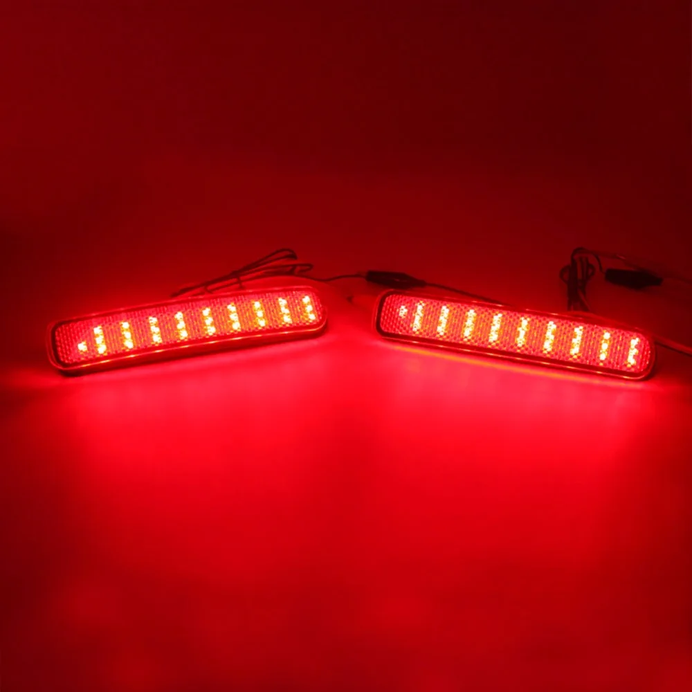 for Toyota LED Car styling Red Rear Bumper Reflector Light Fog Parking Warning Brake Tail Lamp 2012-2014 Highlander 1 Pair | Автомобили и