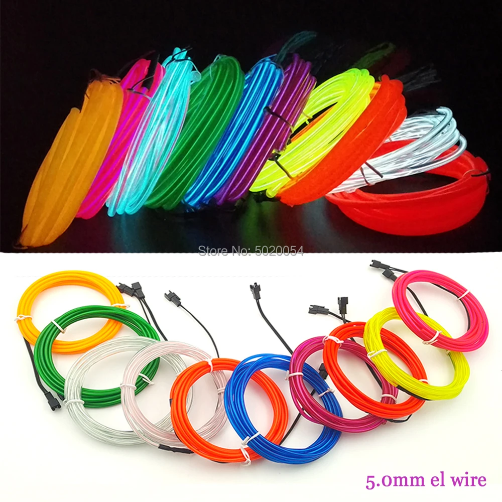 Night Dance Clothing Decor 5.0mm Neon Light Cable Felxible EL Wire Rope Cable Tube Waterproof Luminous Wire
Night Dance Clothing Decor 5.0mm Neon Light Cable Felxible EL Wire Rope Cable Tube Waterproof Luminous Wire