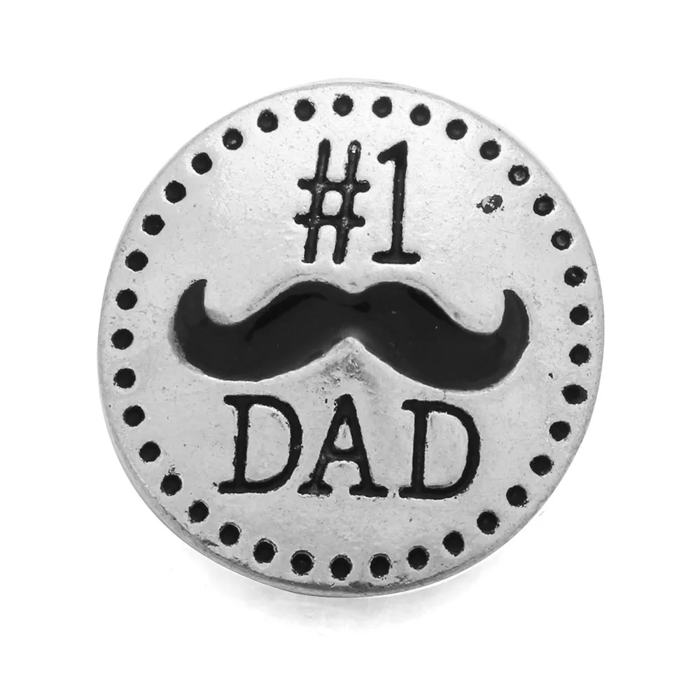 10pcs/lot New Happy Father's Day Snap Buttons Dad Mustache Snap Fit 18mm Snap Jewelry Metal Buttons Bracelet
10pcs/lot New Happy Father's Day Snap Buttons Dad Mustache Snap Fit 18mm Snap Jewelry Metal Buttons Bracelet