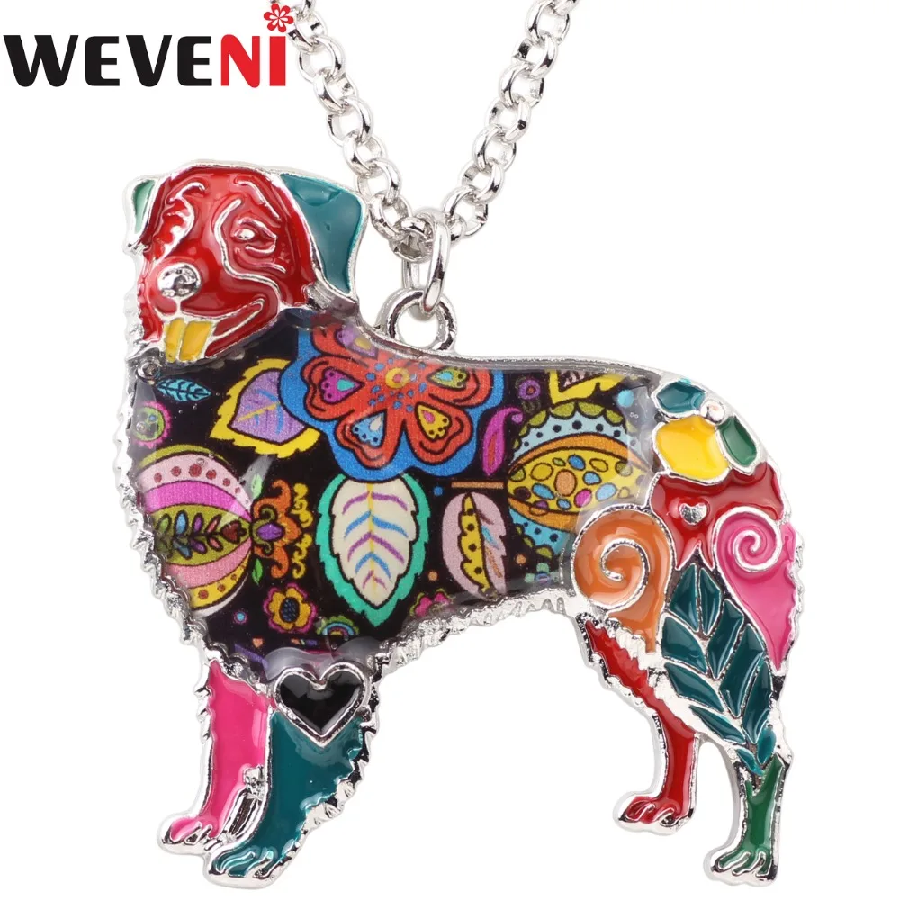 WEVENI Statement Enamel Australian Shepherd Dog Necklace Pendant Chain Collar Fashion Animal Jewelry For Women Girl Bijoux Gift
WEVENI Statement Enamel Australian Shepherd Dog Necklace Pendant Chain Collar Fashion Animal Jewelry For Women Girl Bijoux Gift