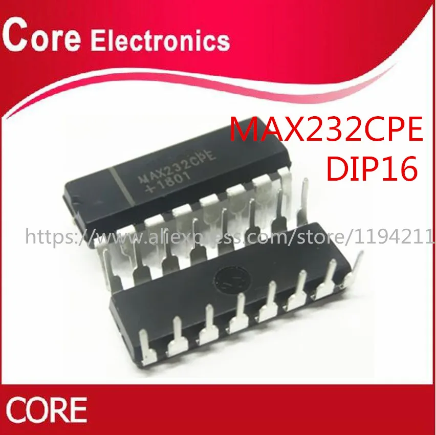 100 шт./лот IC MAX232CPE MAX232 2DVR/2RCVR RS232 5V 16 DIP новый|Интегральные схемы| |