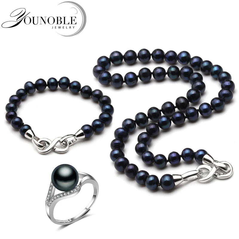 Real wedding black pearl jewelry set women,anniversary pearl necklace set with bracelet ring 925 silver bridal jewlery in box
Real wedding black pearl jewelry set women,anniversary pearl necklace set with bracelet ring 925 silver bridal jewlery in box