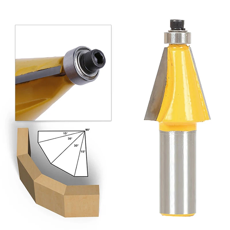1pc New 1/2'' 15 Degree Chamfer & Bevel Edging Router Bit For Woodworking Cutter Tool
1pc New 1/2'' 15 Degree Chamfer & Bevel Edging Router Bit For Woodworking Cutter Tool