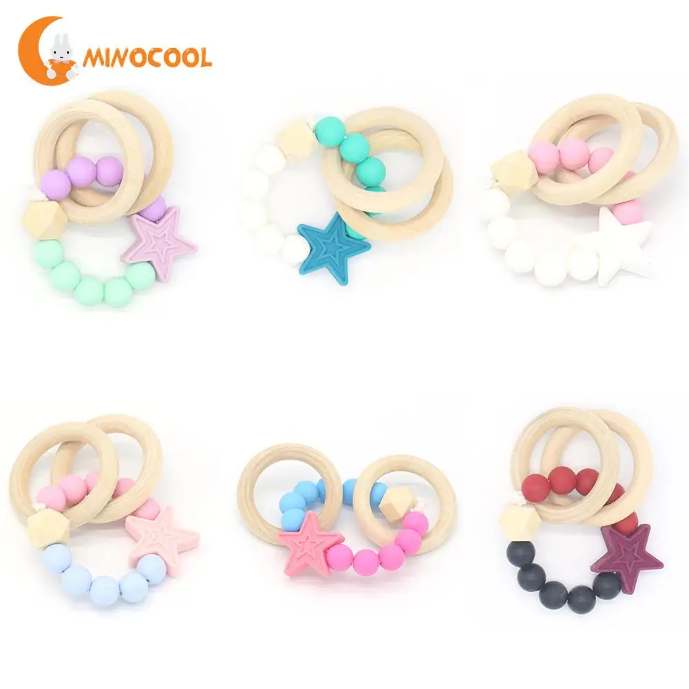 Wooden Baby Bracelet Animal Shaped Jewelry Teething For Baby Organic Wood Silicone Beads Baby Rattle Toys for Newborn
Wooden Baby Bracelet Animal Shaped Jewelry Teething For Baby Organic Wood Silicone Beads Baby Rattle Toys for Newborn