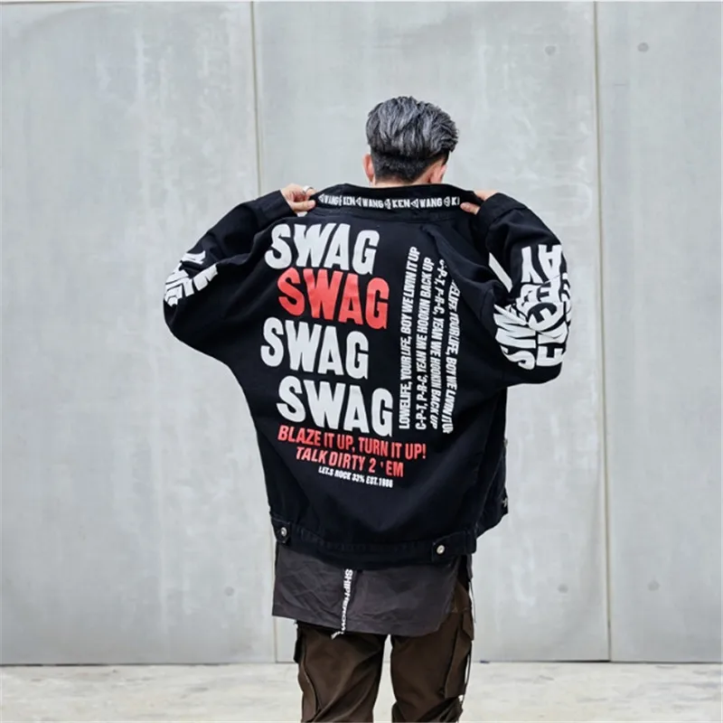 Male Fashion Slim Fit Men Holes Streetwear Motorcycle Casual Jeans Jacket Coat New HipHop Letter Printed Ripped Denim Jackets
Male Fashion Slim Fit Men Holes Streetwear Motorcycle Casual Jeans Jacket Coat New HipHop Letter Printed Ripped Denim Jackets