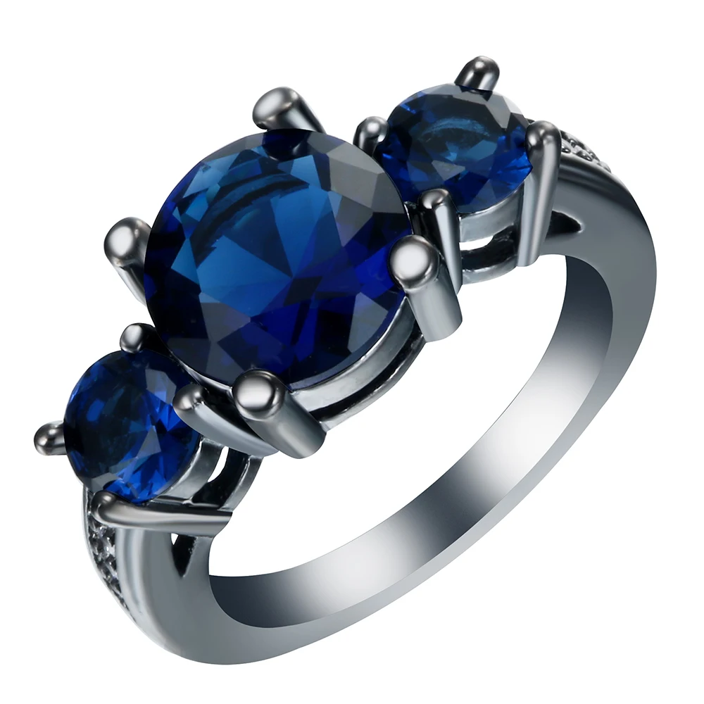 Women Finger Rings Size 6/7/8/9/10 Blue CZ Rings For Wedding Gift Black Gun color Rings For Lady
Women Finger Rings Size 6/7/8/9/10 Blue CZ Rings For Wedding Gift Black Gun color Rings For Lady