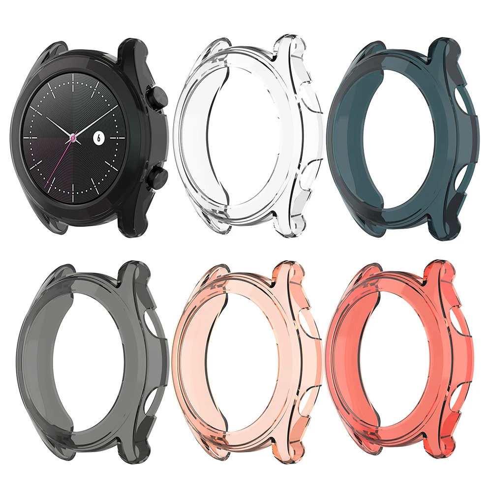 Silicone Shockproof Protective Case Cover For Huawei watch GT Elegant Edition 42mm Soft TPU Protector Skin Shell Frame | Наручные часы