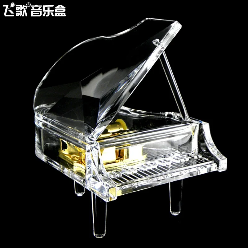 Home Decor Mini transparent Acrylic plated Golden Hand Clockwork Piano Music Boxes
Home Decor Mini transparent Acrylic plated Golden Hand Clockwork Piano Music Boxes