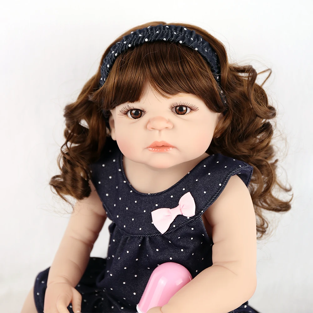 Boneca reborn silicone completa realista Girl baby reborn doll 23" 57cm curly wig bebes reborn toddler doll toys gift
Boneca reborn silicone completa realista Girl baby reborn doll 23" 57cm curly wig bebes reborn toddler doll toys gift