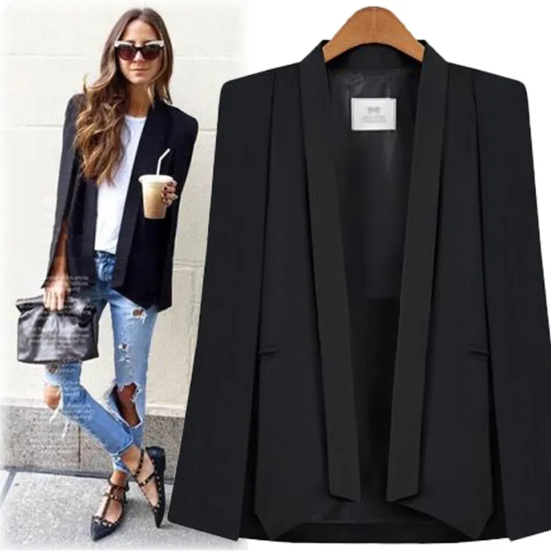New Spring Autumn Women Blazers Plus Size Fashion Casual Loose Solid Slim Ponchos Blazers For Women Large Capes Tailored Outwear
New Spring Autumn Women Blazers Plus Size Fashion Casual Loose Solid Slim Ponchos Blazers For Women Large Capes Tailored Outwear