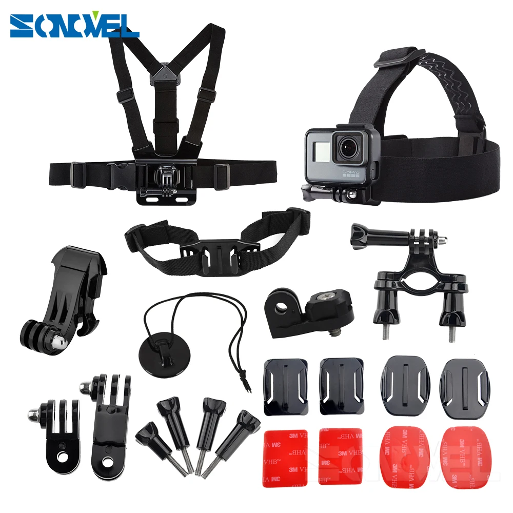 Action Camera Accessories Set for GoPro Hero 6 5 7 Black 4 3 Session Xiaomi Yi 4K Sjcam Sj4000 Chest Head Strap Mount Kits
Action Camera Accessories Set for GoPro Hero 6 5 7 Black 4 3 Session Xiaomi Yi 4K Sjcam Sj4000 Chest Head Strap Mount Kits