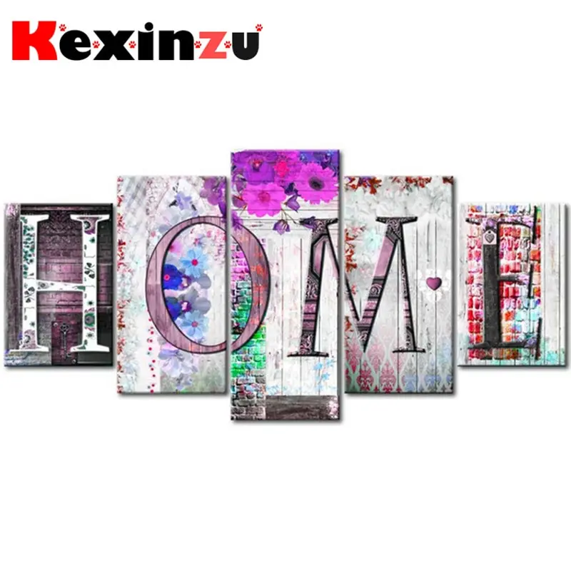 5pcs Full Square/Round Drill 5D DIY Diamond Painting Cross Stitch"Flower Home" Multi-picture Combination Embroidery Decor Home 1
5pcs Full Square/Round Drill 5D DIY Diamond Painting Cross Stitch"Flower Home" Multi-picture Combination Embroidery Decor Home 1