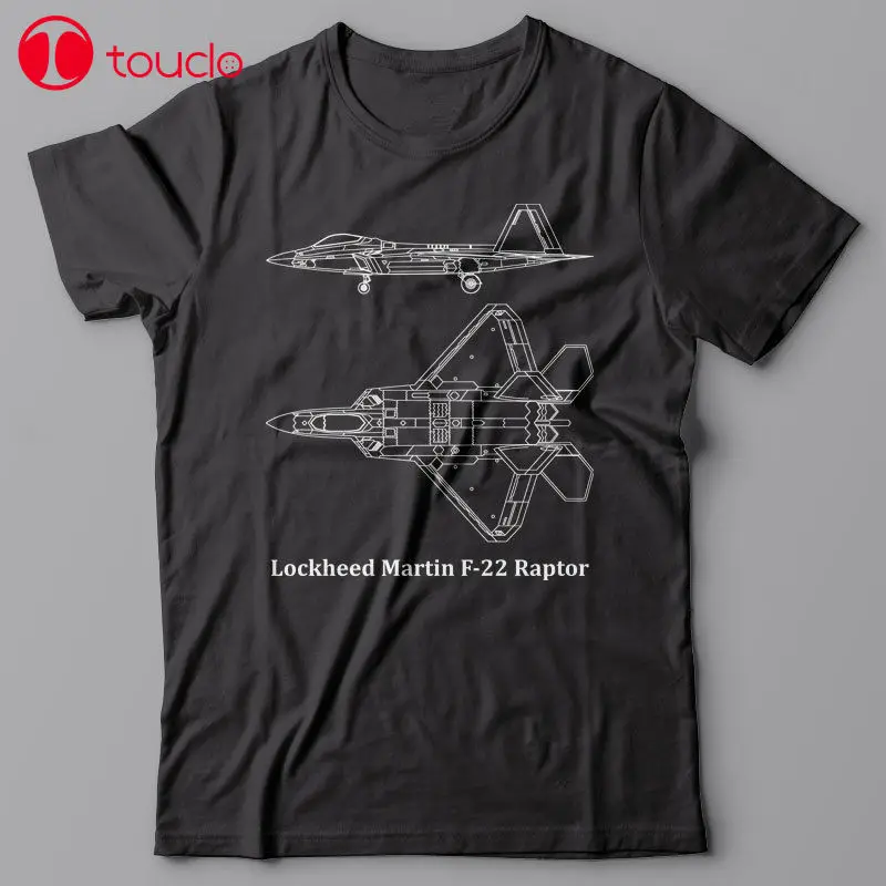 100% хлопок 2019 в стиле милитари футболка F 22 Raptor ВВС США самолет истребитель F22