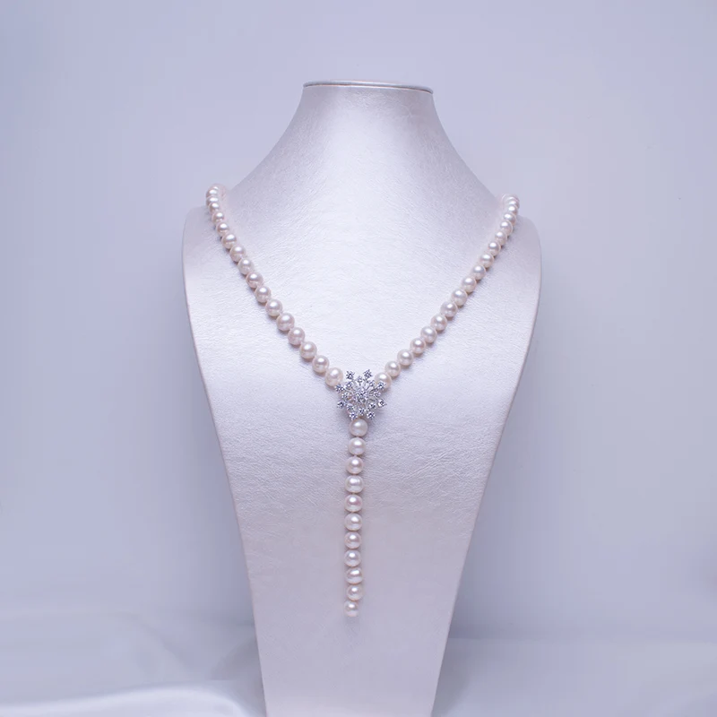 9-10mm Nearround Pearl Sweater Necklace Elegant Classic Simple 90cm Long Pearl Necklace Jewelry With Flower Clasp Mommy Gifts
9-10mm Nearround Pearl Sweater Necklace Elegant Classic Simple 90cm Long Pearl Necklace Jewelry With Flower Clasp Mommy Gifts