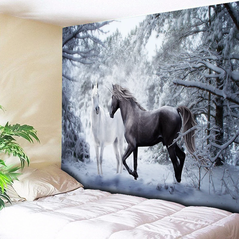 Snow Unicorn Decoration Tapestry Wall Hanging Background Cloth Christmas Psychedelic Wall Carpet Camping Tent Travel Mattres
Snow Unicorn Decoration Tapestry Wall Hanging Background Cloth Christmas Psychedelic Wall Carpet Camping Tent Travel Mattres