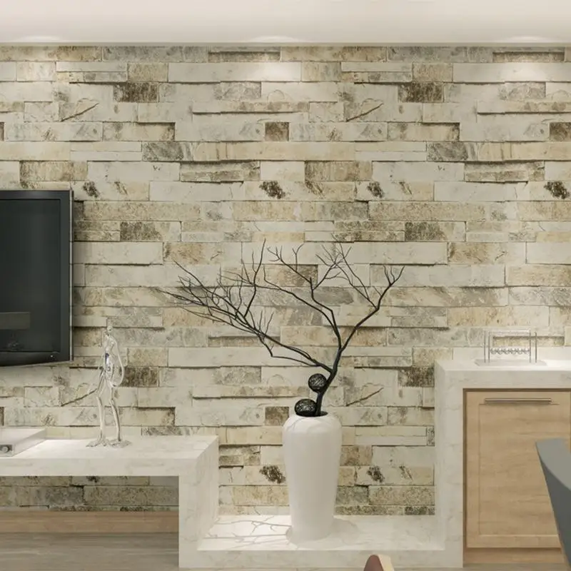 PVC Vinyl Modern Faux Brick Stone 3D Wallpaper Living Room Bedroom Bathroom Background Wall Decoration Murals 0.53m*10m/roll
PVC Vinyl Modern Faux Brick Stone 3D Wallpaper Living Room Bedroom Bathroom Background Wall Decoration Murals 0.53m*10m/roll
