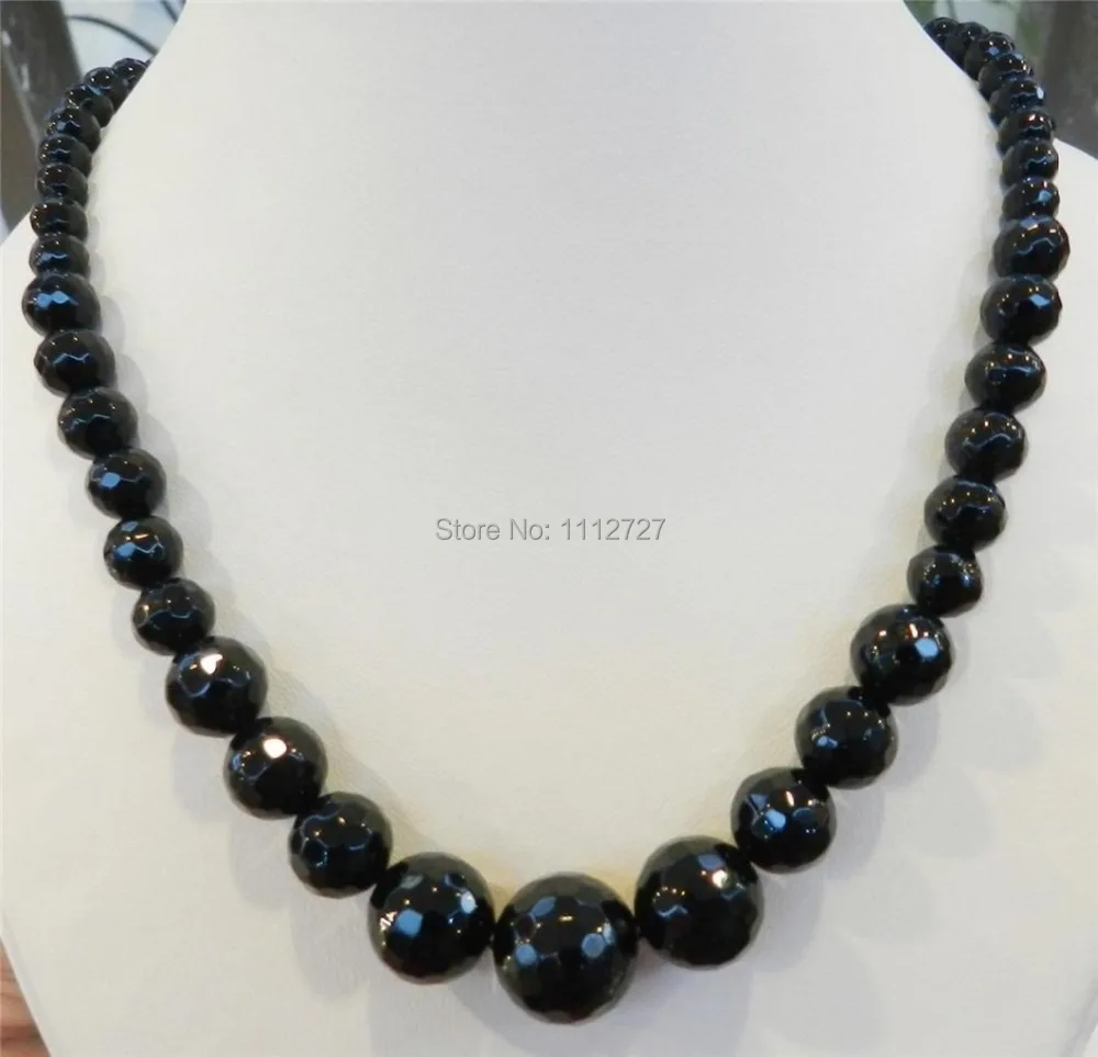 Faceted 6-14mm Black Round Onyx Gems Beads Necklace Natural Stone Women Fashion Jewelry Making Design 18"MY4325 Wholesale Price
Faceted 6-14mm Black Round Onyx Gems Beads Necklace Natural Stone Women Fashion Jewelry Making Design 18"MY4325 Wholesale Price