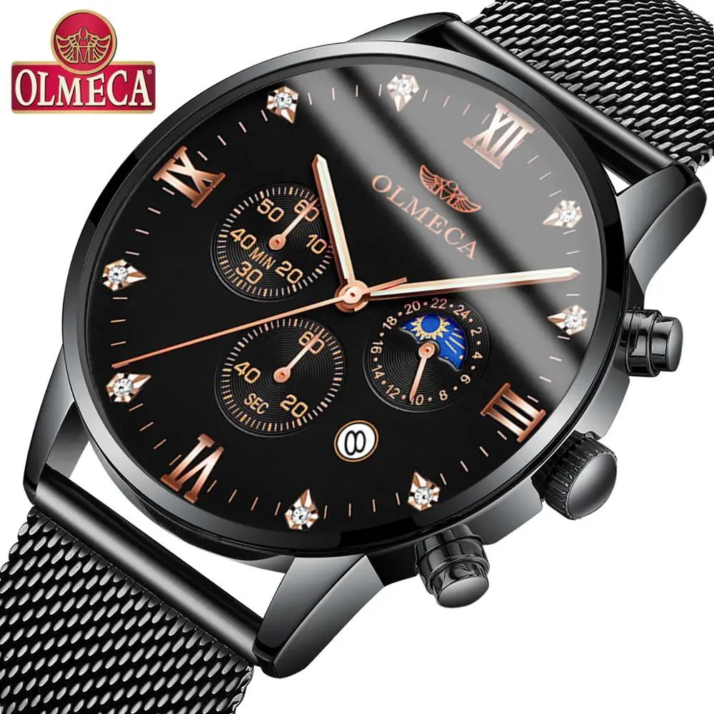 OLMECA Quartz Watches Luxury Brand Men's Watch Fashion Stainless Steel Wristwatches Relogio Masculino Military Water Resistant
OLMECA Quartz Watches Luxury Brand Men's Watch Fashion Stainless Steel Wristwatches Relogio Masculino Military Water Resistant