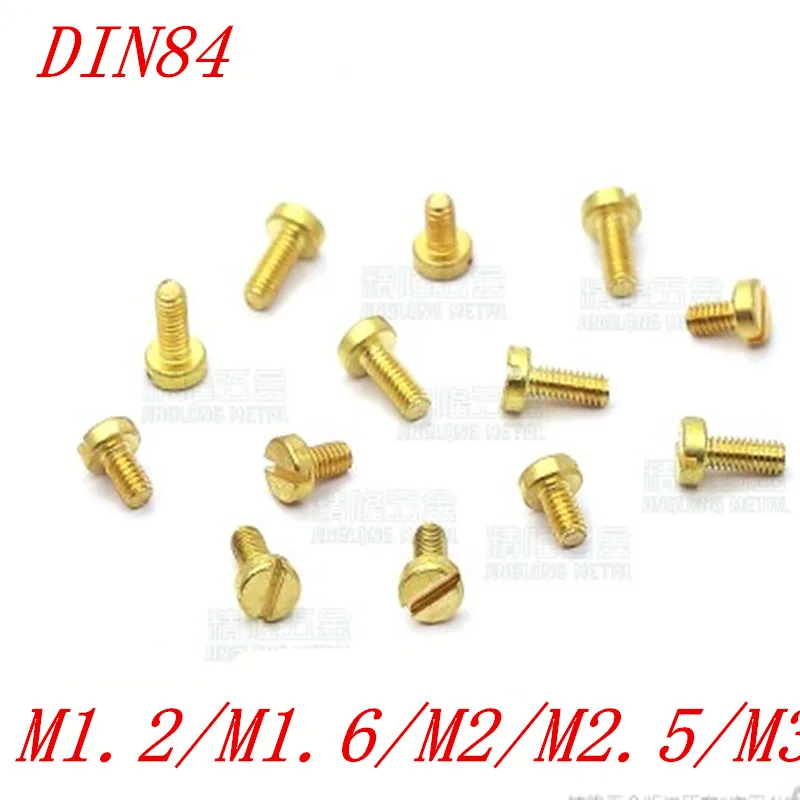 100pcs/lot Polished M1.2 M1.6 M2 M2.5 M3 DIN84 Brass cheese head slotted screw copper machine screws
100pcs/lot Polished M1.2 M1.6 M2 M2.5 M3 DIN84 Brass cheese head slotted screw copper machine screws
