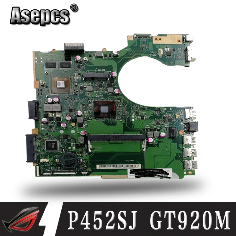 P452SJ Laptop Motherboard For Asus P452S P452SJ PRO452S Mainboard 100% Teste OK N3700 CPU GT920M/2GB
P452SJ Laptop Motherboard For Asus P452S P452SJ PRO452S Mainboard 100% Teste OK N3700 CPU GT920M/2GB
