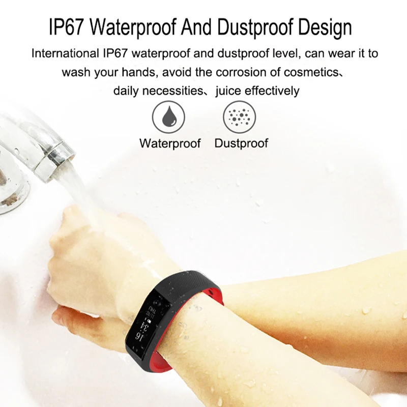 Smart Bracelet Heart Rate Monitor Wristband Pedometer Sports Fitness Tracker Bracelet Smartband IP67 Waterproof for IOS Android
Smart Bracelet Heart Rate Monitor Wristband Pedometer Sports Fitness Tracker Bracelet Smartband IP67 Waterproof for IOS Android