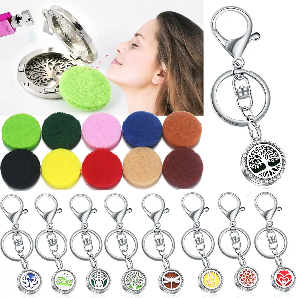 New Styles Perfume full Rhinestone KeyChain Stainless Steel Essential Oil Diffuser Perfume Aromatherapy Locket Key Chain Jewelry
New Styles Perfume full Rhinestone KeyChain Stainless Steel Essential Oil Diffuser Perfume Aromatherapy Locket Key Chain Jewelry