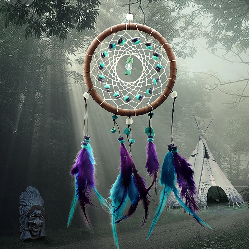 Blue Purple Dream Catcher Pendant Feathers Craft Home Wall Hanging Room Outdoor Ornaments Car Decor 11*40cm 1pc
Blue Purple Dream Catcher Pendant Feathers Craft Home Wall Hanging Room Outdoor Ornaments Car Decor 11*40cm 1pc
