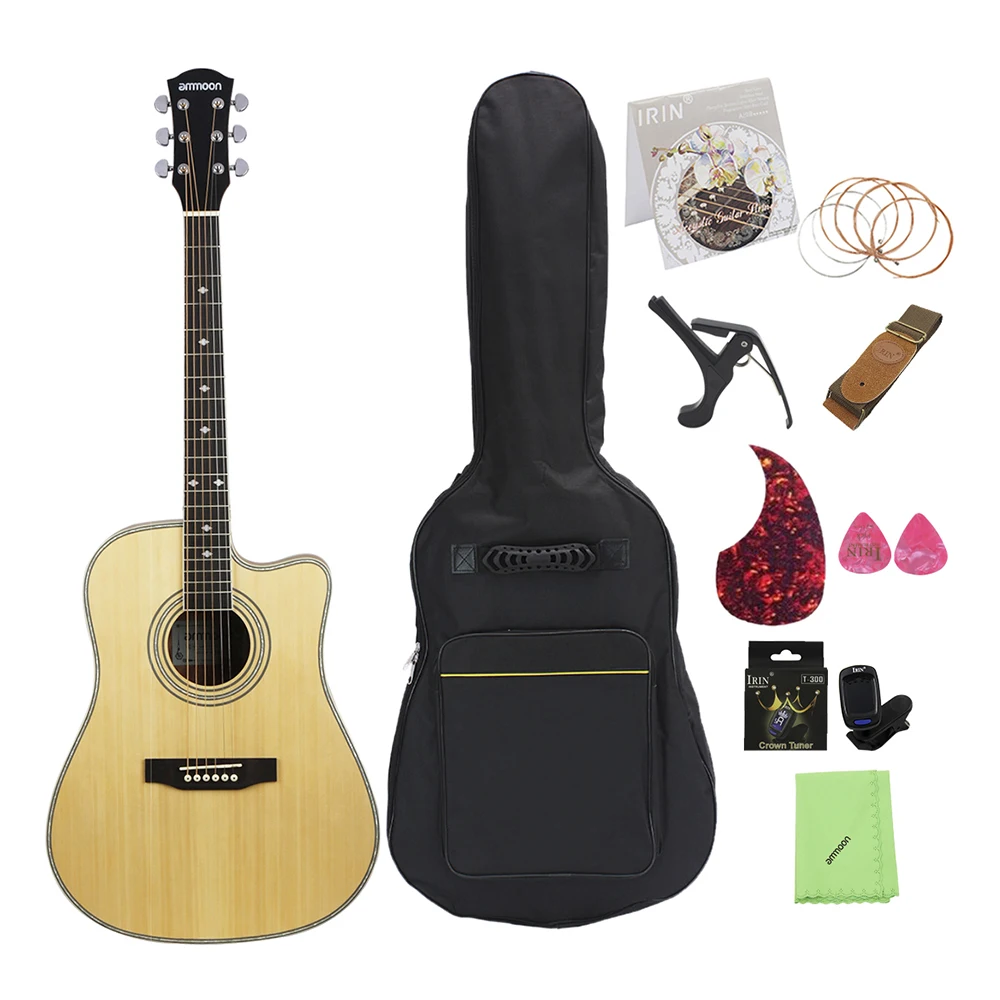 ammoon 41" Cutaway Acoustic Folk Guitar Spruce Topboard Sapele Backboard & Sideboard Rosewood Fingerboard
ammoon 41" Cutaway Acoustic Folk Guitar Spruce Topboard Sapele Backboard & Sideboard Rosewood Fingerboard