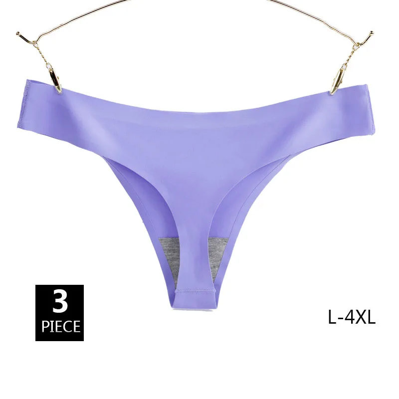 3PCS Ice Silk 4XL Large Plus Size Seamless Women G-String Low Waist Sexy Solid Soft Lady Thongs T-Back Panties Underwear
3PCS Ice Silk 4XL Large Plus Size Seamless Women G-String Low Waist Sexy Solid Soft Lady Thongs T-Back Panties Underwear