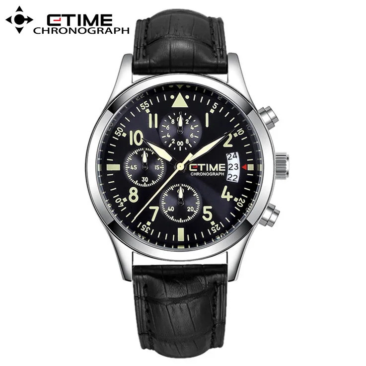 CTIME модные большие повседневные часы с циферблатом мужские роскошные брендовые