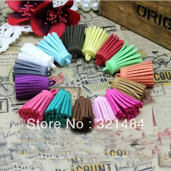 Wholesale 2.8cm Hight 300pcs Suede Leather Cord Tassel Fiber Fringe Tassel For Bags,Keychain, Purse, Phone Plug Charms
Wholesale 2.8cm Hight 300pcs Suede Leather Cord Tassel Fiber Fringe Tassel For Bags,Keychain, Purse, Phone Plug Charms