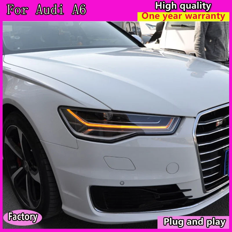 Car Styling for Audi A6 Headlights 2016-2018 A6 LED Headlight DRL Lens Double Beam bi-LED lens car headlight
Car Styling for Audi A6 Headlights 2016-2018 A6 LED Headlight DRL Lens Double Beam bi-LED lens car headlight
