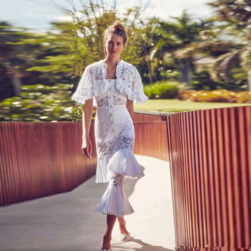 Elegant Dress 2019 Solid White Lace Button Sleeveless Summer Dress Square Collar Maxi Celebrity Party Dress Vestidos Wholesale
Elegant Dress 2019 Solid White Lace Button Sleeveless Summer Dress Square Collar Maxi Celebrity Party Dress Vestidos Wholesale
