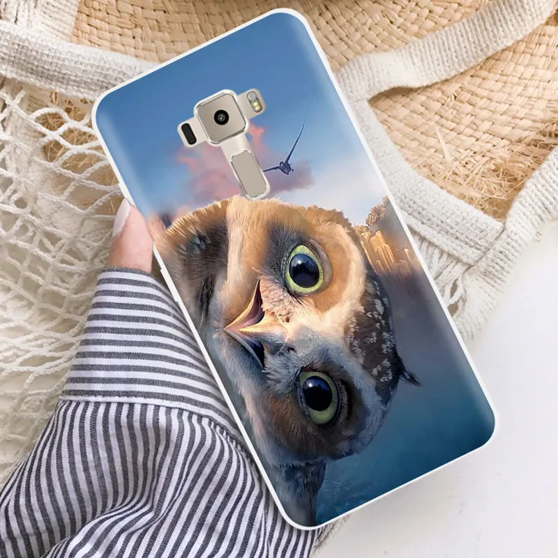 for ASUS Zenfone3 ZE520KL Mobile Phone 5.2 inch ze520kl Animal Back Cover Clear Gel Protector 3 Capa |