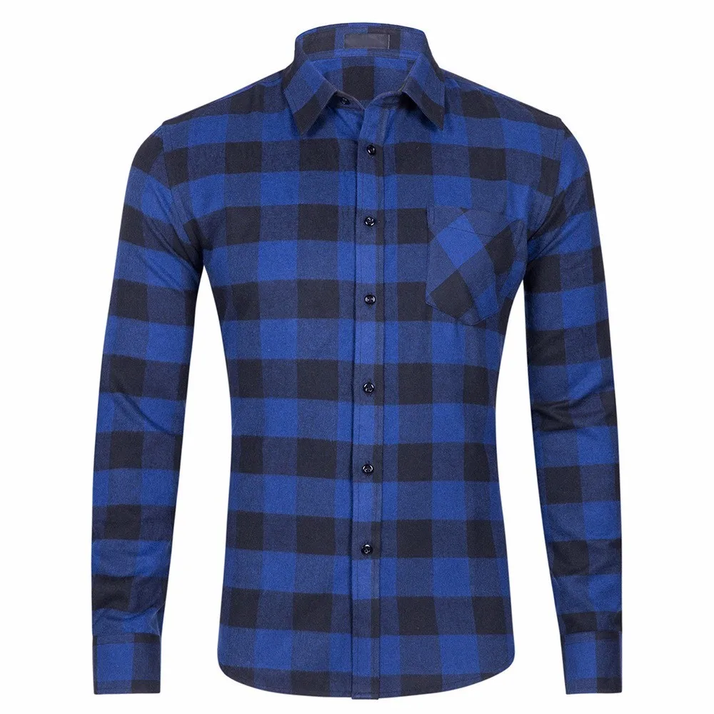 100% Cotton Men Long Sleeve Shirt Casual European US Size Plaid Checked Single Breasted Pocket Spring Autumn Quality Man Shirts
100% Cotton Men Long Sleeve Shirt Casual European US Size Plaid Checked Single Breasted Pocket Spring Autumn Quality Man Shirts