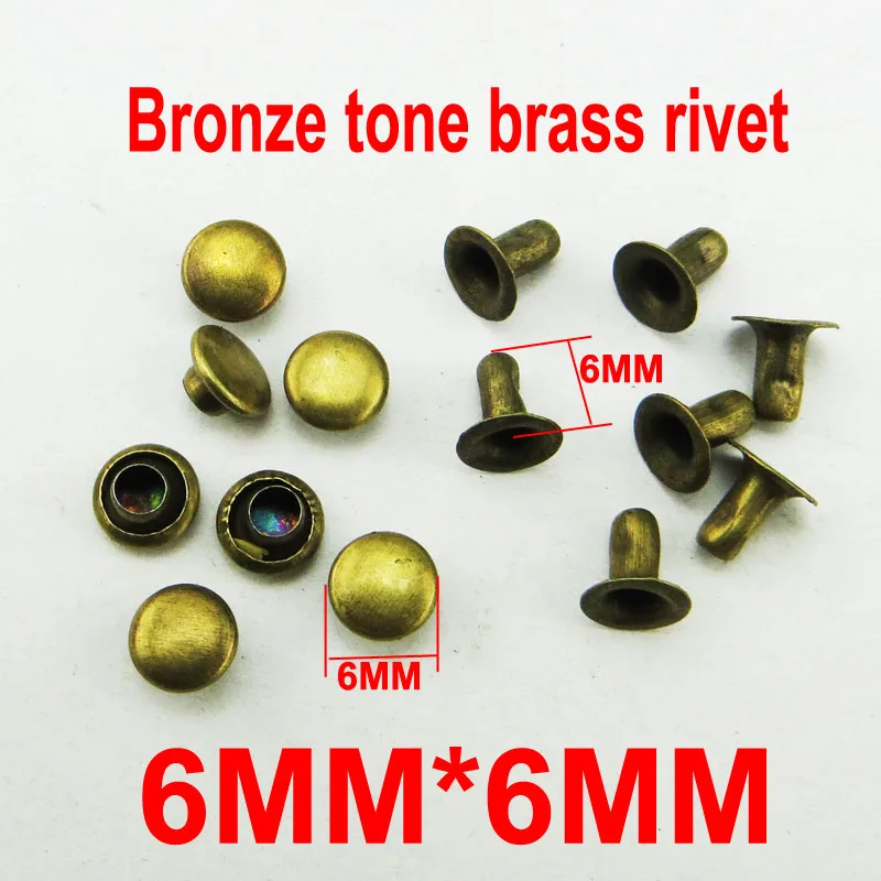 200PCS Bronze tone BRASS Rivet 6MM Buttons Sewing Clothes Accessory Bag ShoesFits MR-05X
200PCS Bronze tone BRASS Rivet 6MM Buttons Sewing Clothes Accessory Bag ShoesFits MR-05X