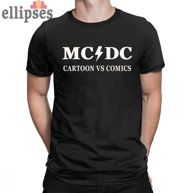 Новая забавная футболка MC/DC Marvel Мужская Mcdc с героями мультфильмов и комиксов