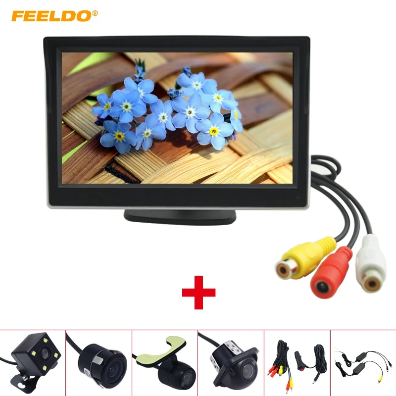 FEELDO 5" LCD TFT Stand-alone Monitor With Rear View Backup Camera RCA Video Rearview System 2.4G Wireless & Cigarette Lighter
FEELDO 5" LCD TFT Stand-alone Monitor With Rear View Backup Camera RCA Video Rearview System 2.4G Wireless & Cigarette Lighter