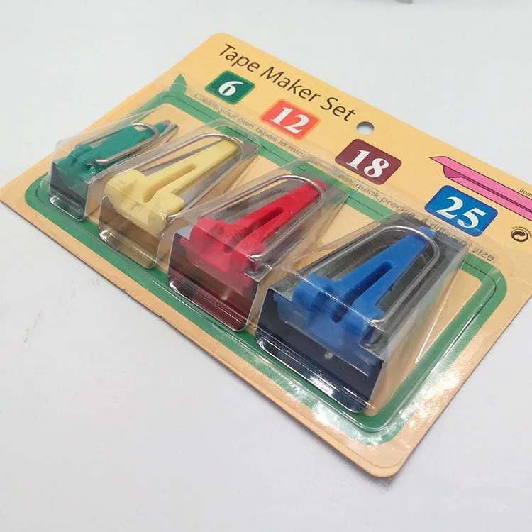 High Quality 4Pcs/set Fabric Bias Tape Maker Set Sewing Binding Tools Household Tools Quilt Hemming 6/12/18/25mm Tape Maker Set
High Quality 4Pcs/set Fabric Bias Tape Maker Set Sewing Binding Tools Household Tools Quilt Hemming 6/12/18/25mm Tape Maker Set