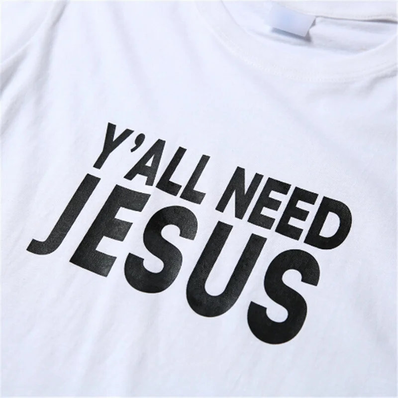 Women love T Shirt Y'All Need Jesus Letters Print Casual Funny Vintage Tees Shirt
Women love T Shirt Y'All Need Jesus Letters Print Casual Funny Vintage Tees Shirt