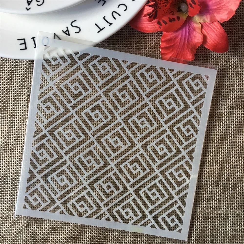 5" Square Matrix DIY Layering Stencils Wall Painting Scrapbook Coloring Embossing Album Decorative Paper Card Template
5" Square Matrix DIY Layering Stencils Wall Painting Scrapbook Coloring Embossing Album Decorative Paper Card Template