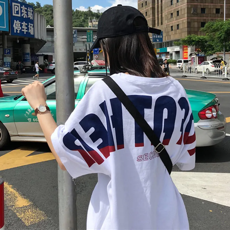 2019 Spring and Summer Harakuju T Shirt Women Short Sleeve Letters Pattern Casual BF Style Tshirt Yong Ladies
2019 Spring and Summer Harakuju T Shirt Women Short Sleeve Letters Pattern Casual BF Style Tshirt Yong Ladies