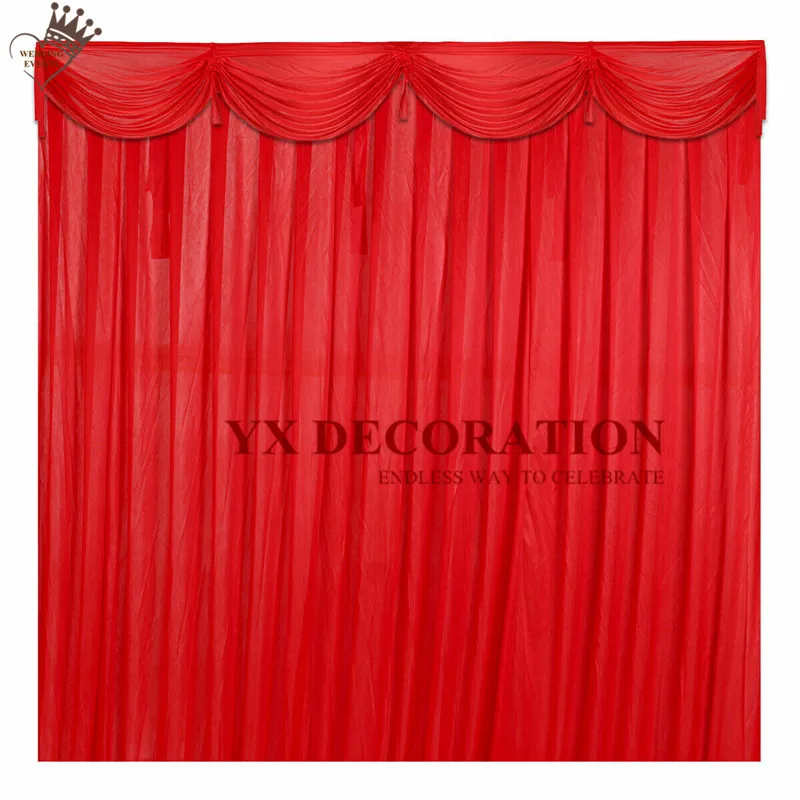 Wholesale Price Ice Silk Wedding Backdrop Curtain With Detachable Swag 2.4M 3M 6M
Wholesale Price Ice Silk Wedding Backdrop Curtain With Detachable Swag 2.4M 3M 6M